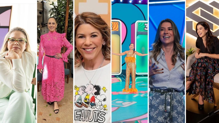 Da esquerda para direita: Cintia Abravanel, Silvia abravanel, Daniela Beyruti, Patricia Abravanel, Rebeca Abravanel e Renata Abravanel