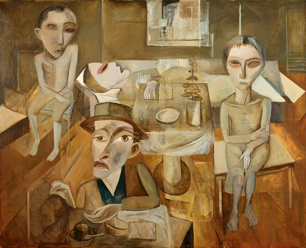 Obra'Interior de Pobres', de 1921, do artista Lasar Segall — Foto: Divulgação/Acervo Museu Lasar Segall
