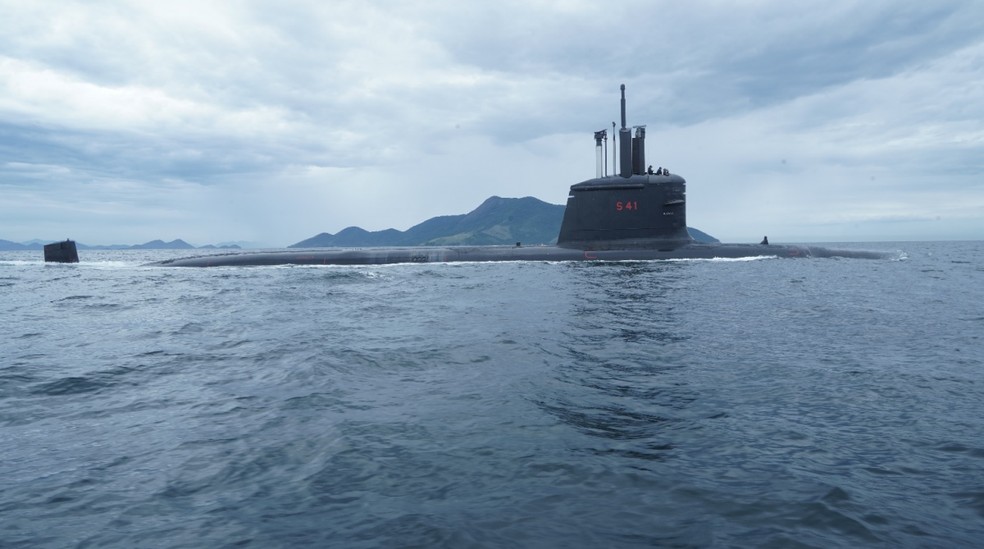 Submarino Humait a caminho dos testes de imerso dinmica e em grande profundidade  Foto: Divulgao/Marinha do Brasil