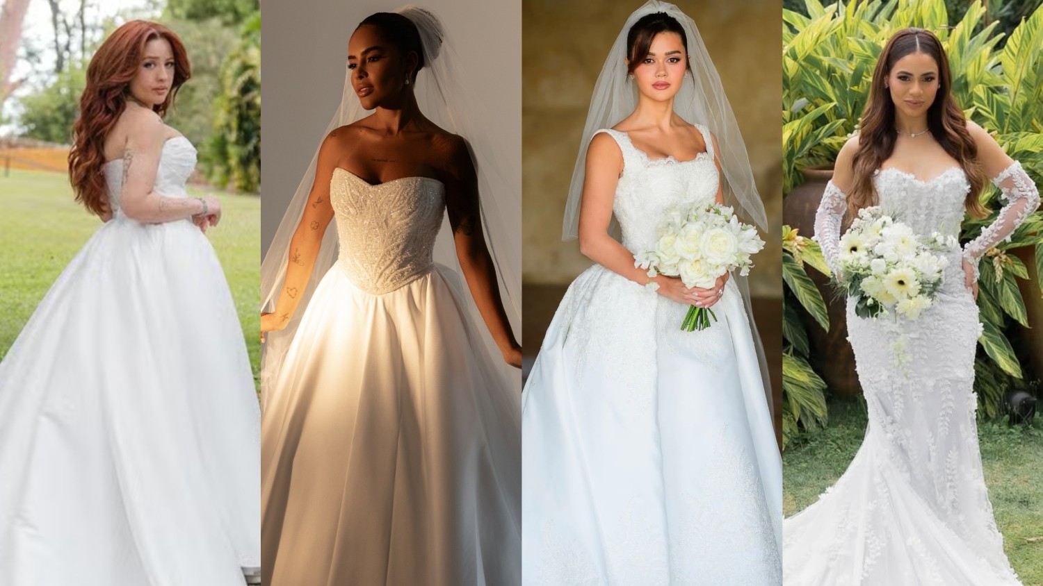 Princesa moderna, minimalismo e luxo clássico: as tendências que dominaram os casamentos das famosas