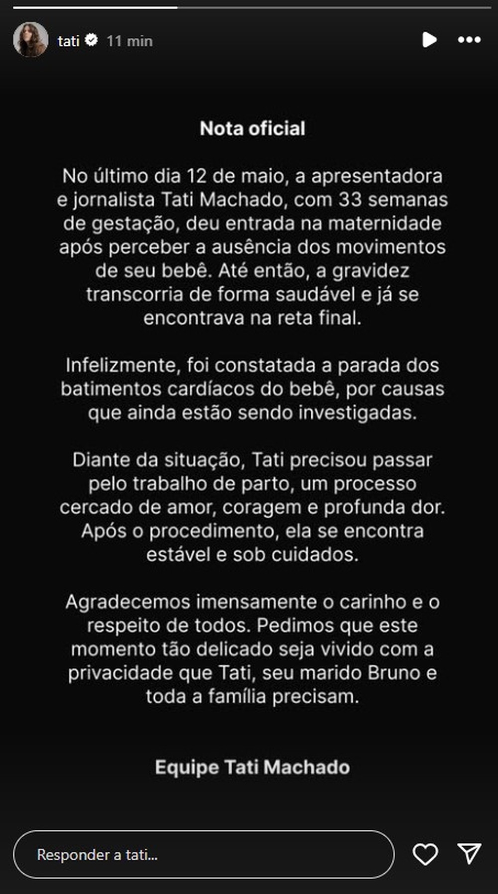 Tati Machado perde bebê com 33 semanas de gestação; entenda o que ...