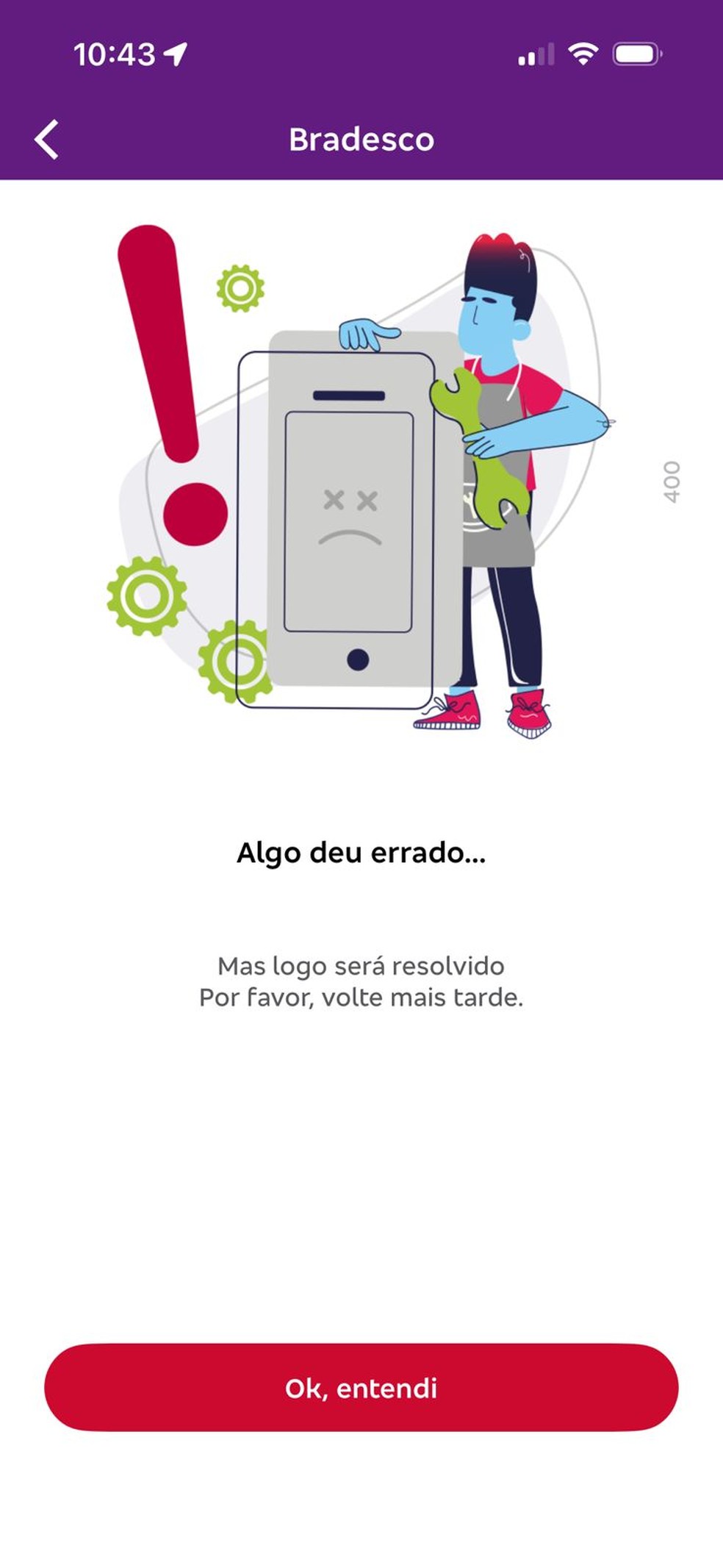 Bradesco Application has problems on Friday - Image: Reproduction/Bradesco Application