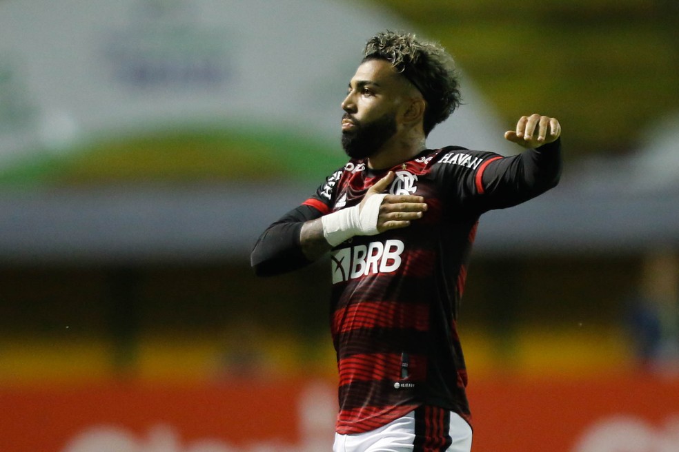 Gabigol marcou um gol na partida contra o Altos-PI pela Copa do Brasil — Foto: Gilvan de Souza/Flamengo/Divulgação
