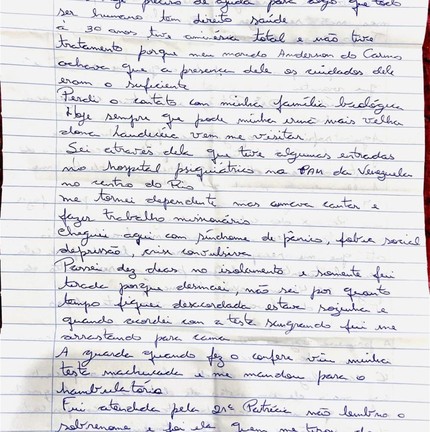 Carta de Flordelis (página 1) — Foto: Reprodução