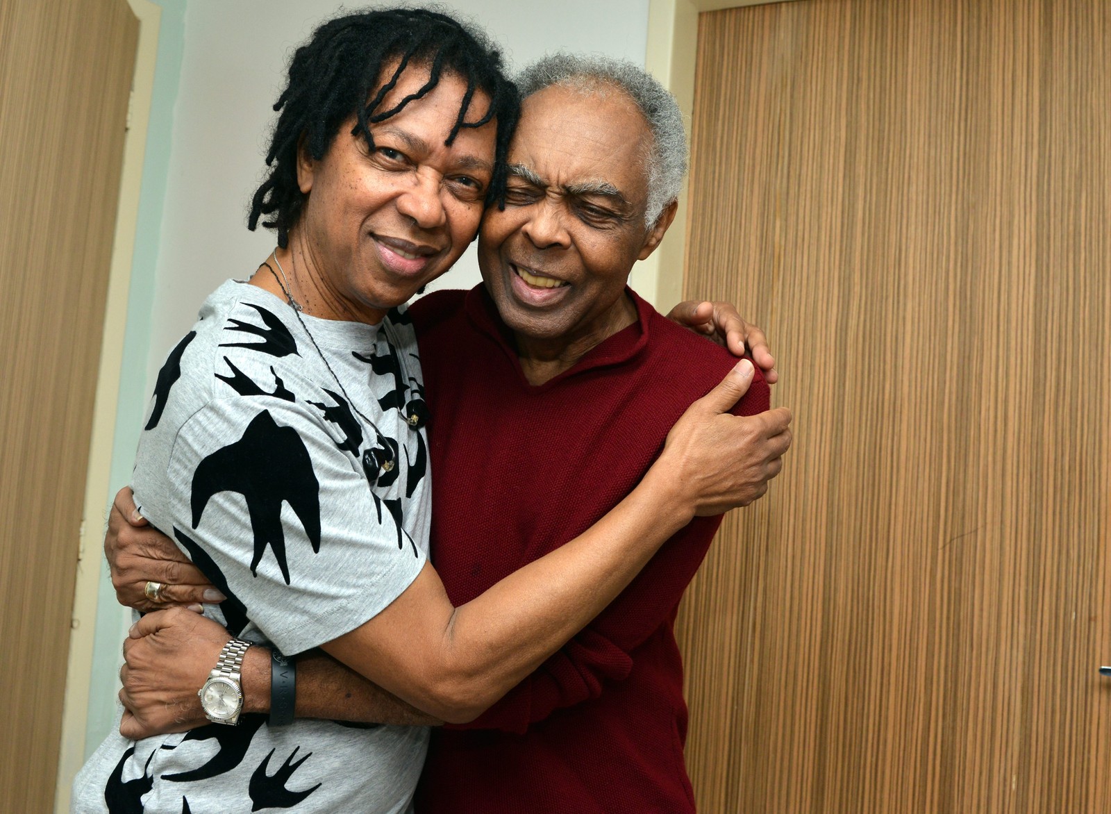 Gavan and Gilberto Gil backstage at a 2016 show - Photo: Disclosure/Cristina Granato