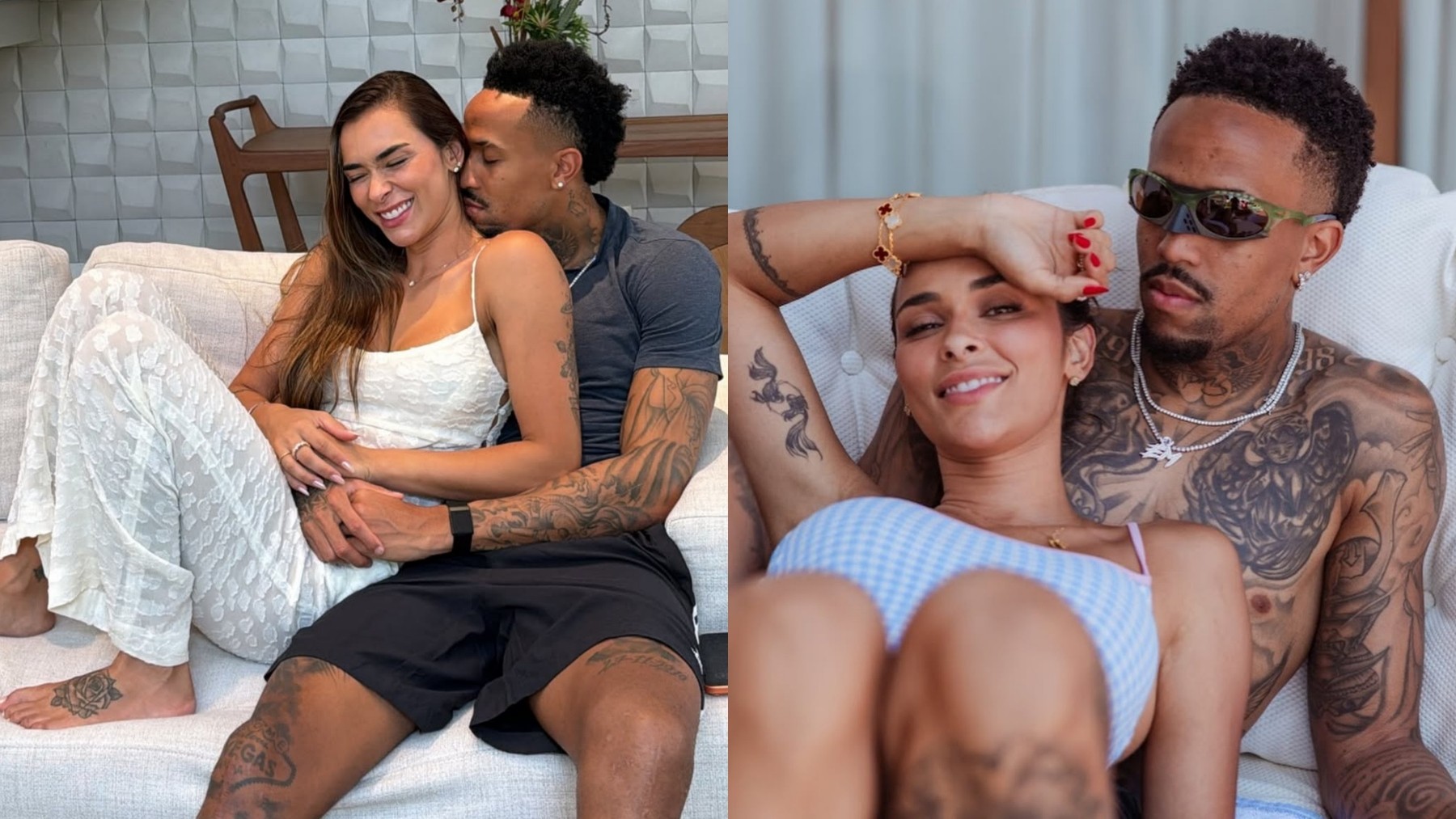 Do início do romance ao casamento luxuoso e à chegada do primeiro filho: os bastidores da história de Tainá Castro e Éder Militão