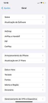Segundo passo para atualização do iOS no iPhone