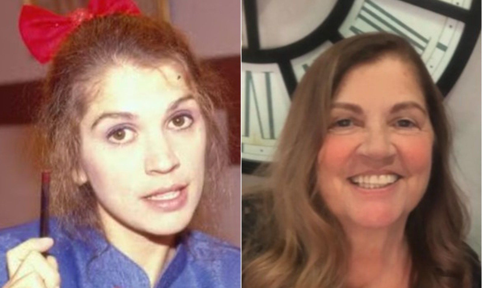 A atriz Tássia Camargo fez a aluna Marina da Gloria. A atriz mora em Portugal há anos — Foto: reprodução