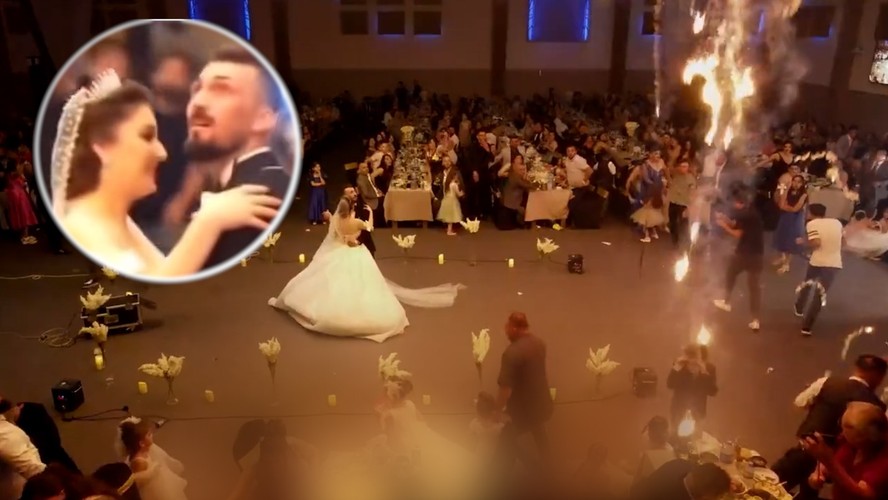 Festa de casamento foi interrompida por chamas no Iraque