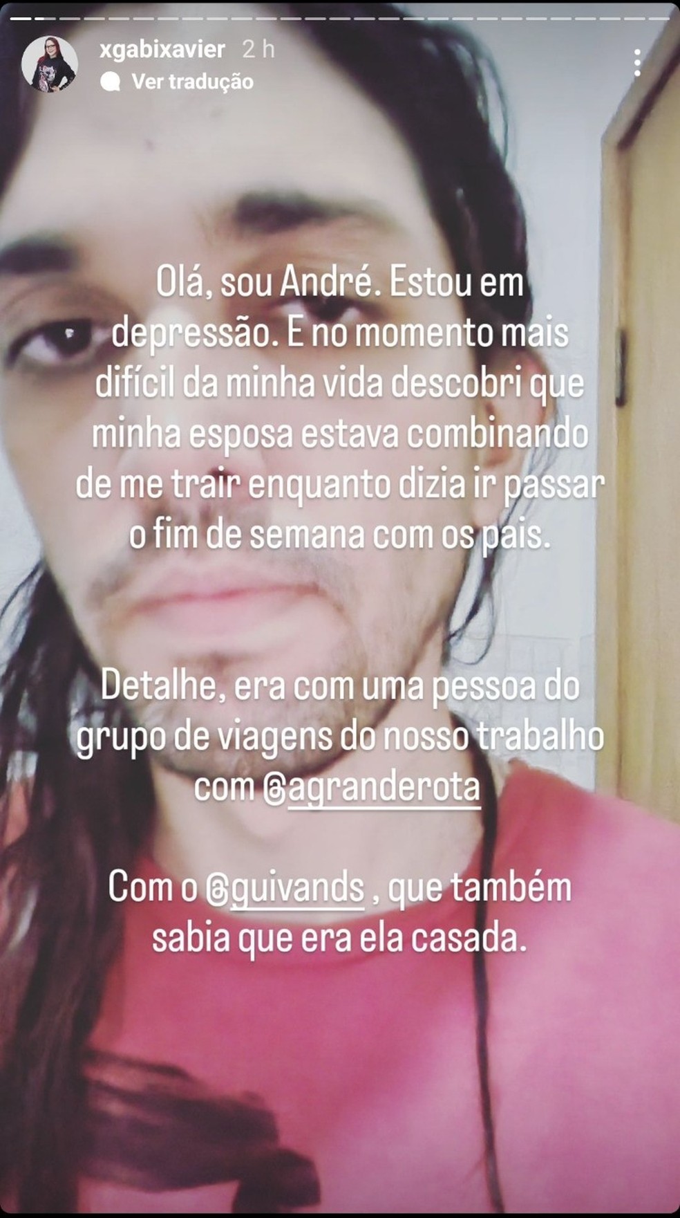 O post que antecedeu a sequência de prints que expõem uma suposta conversa íntima de Gabi Xavier. — Foto: Reprodução/Redes Sociais
