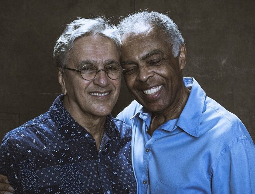Caetano Veloso e Gilberto Gil juntos em Salvador — Foto: Divulgação
