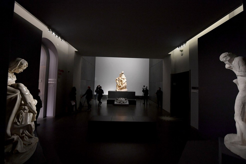 Três 'Pietà' de Michelangelo reunidas pela primeira vez em exposição no museu Opera del Duomo REUTERS — Foto:         