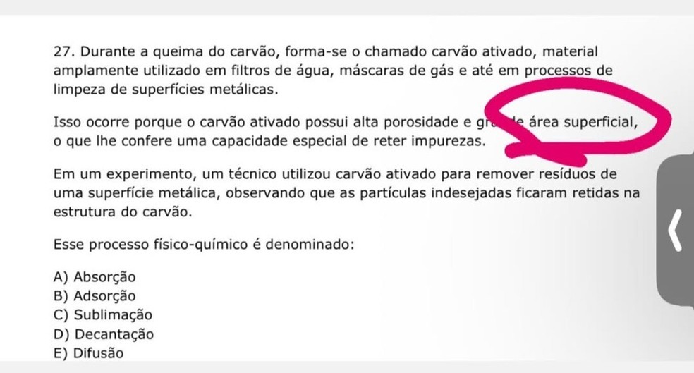 Enem: questão sobre química de Edcley Teixeira — Foto: Reprodução