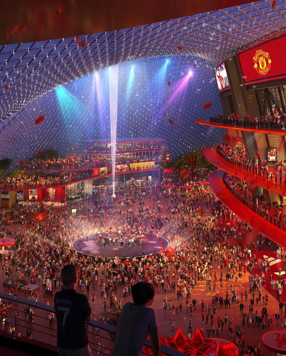 Old Trafford será demolido para dar lugar a novo estádio — Foto: Reprodução