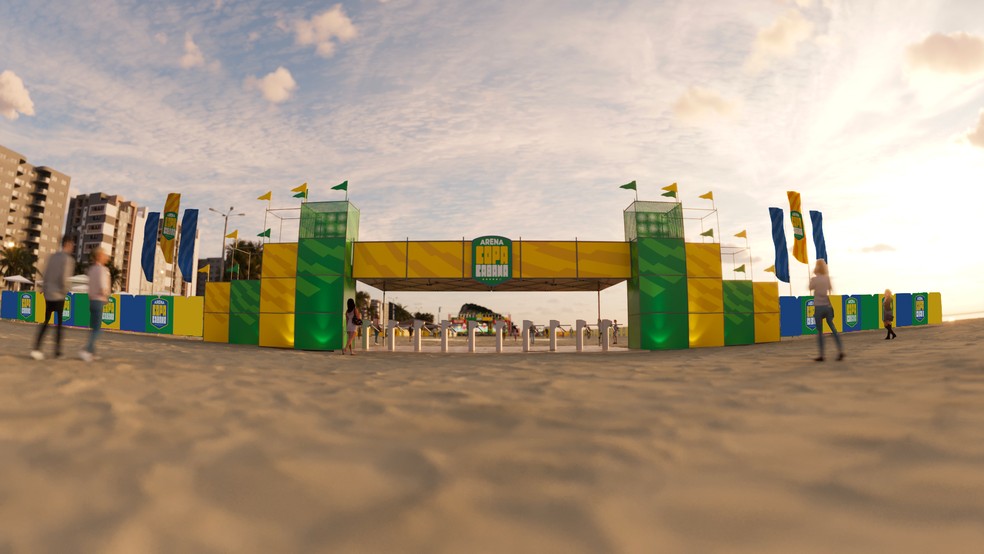 Arena Copacabana terá telões na praia — Foto: Divulgação