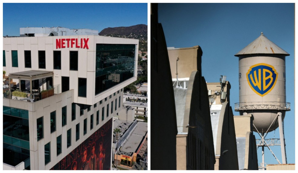 The operation is the largest acquisition announced this year, but it was greeted with concern by screenwriters and directors, who fear market concentration and recall that Netflix has never invested massively in cinema until now — Photo: Montage based on photos by Patrick T. Fallon/AFP