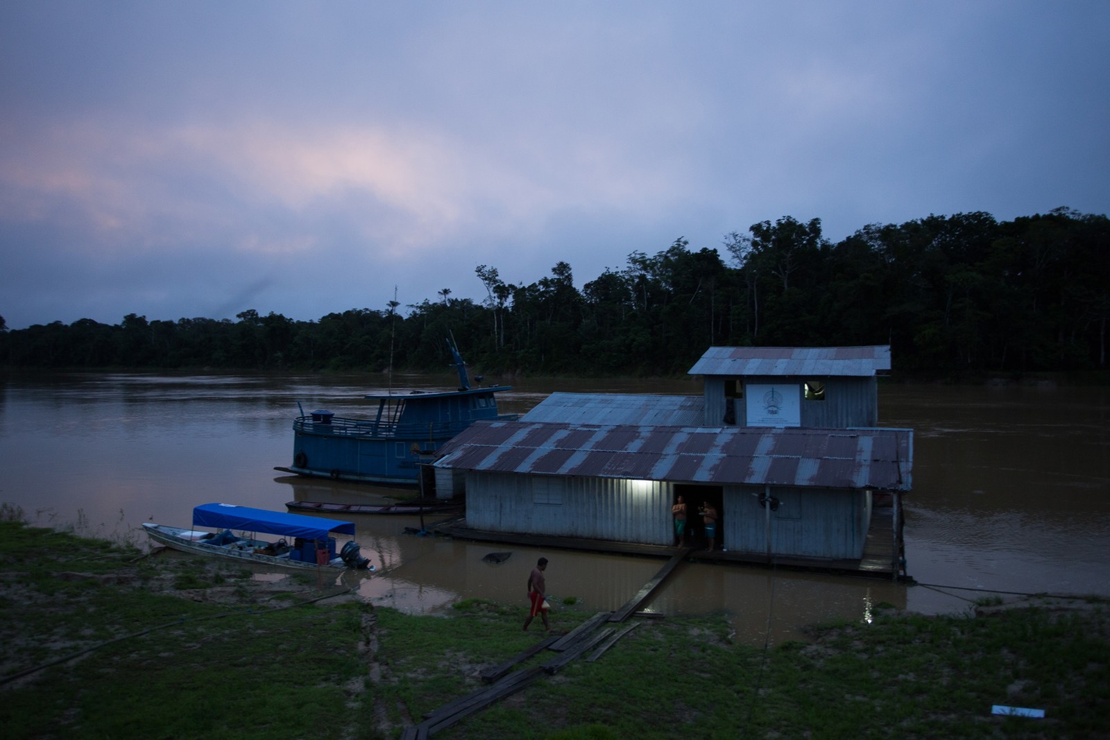 Base de proteção etnoambiental Ituí-Itacoaí, principal instalação da Funai para garantir a segurança dos índios isolados que vivem no Vale do Javari. — Foto: Bruno Kelly / Amazônia Real