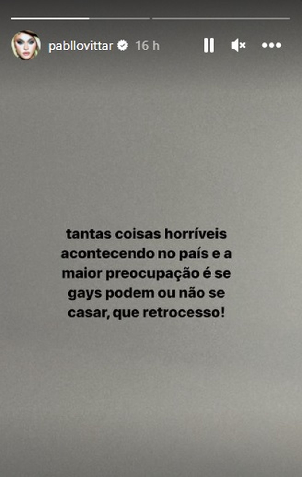 Story de Pabllo &mdash; Foto: Instagram