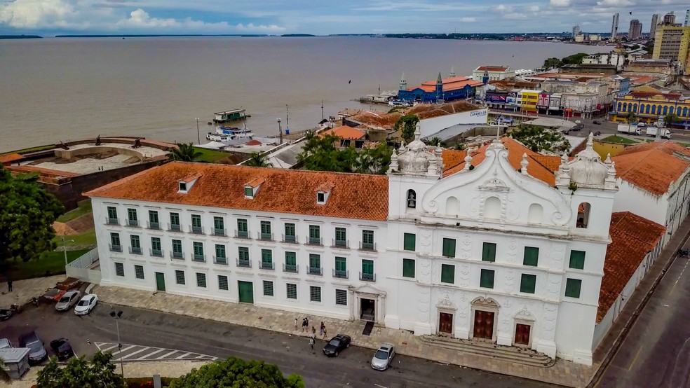 O Museu de Arte Sacra (MAS) ocupa o antigo Colégio de Santo Alexandre — Foto: Rafa Neddermeyer/Cop30 Amazônia