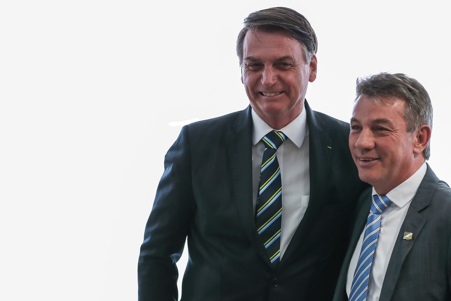 Jair Bolsonaro e o governador de Roraima, Antonio Denarium