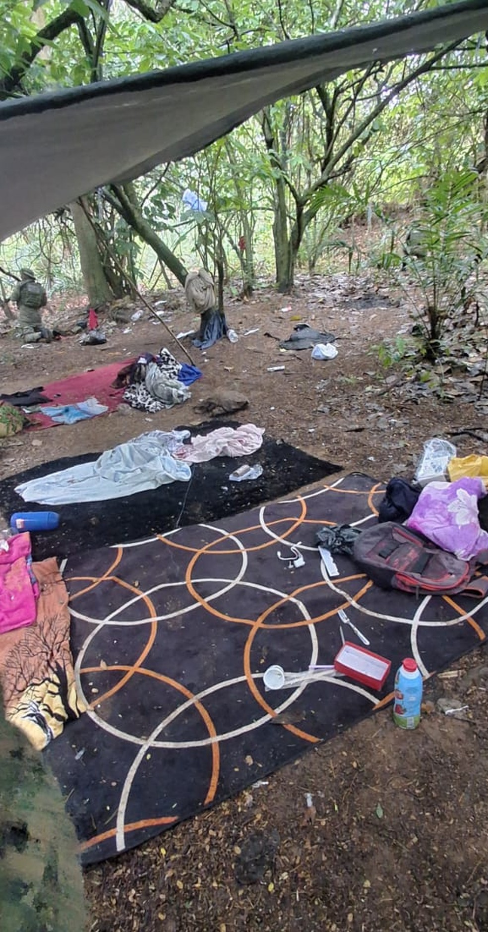A faction camp can be found in the forest area of ​​Reconcavo Baiano — Photo: Divulgação SSP-BA
