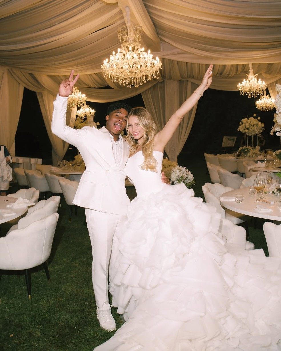 Gabriely Miranda fala sobre pressão pública após casamento com Endrick — Foto: Reprodução Instagram