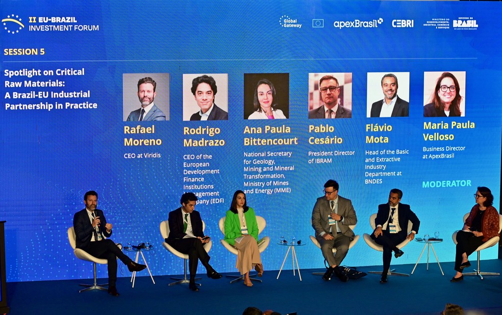 Indústria verde, minerais críticos e energia limpa marcaram o debate sobre a parceria estratégica entre Brasil e UE — Foto: IMAGENS: G.LAB/SÉRGIO DUTTI E G.LAB/RUY BARON