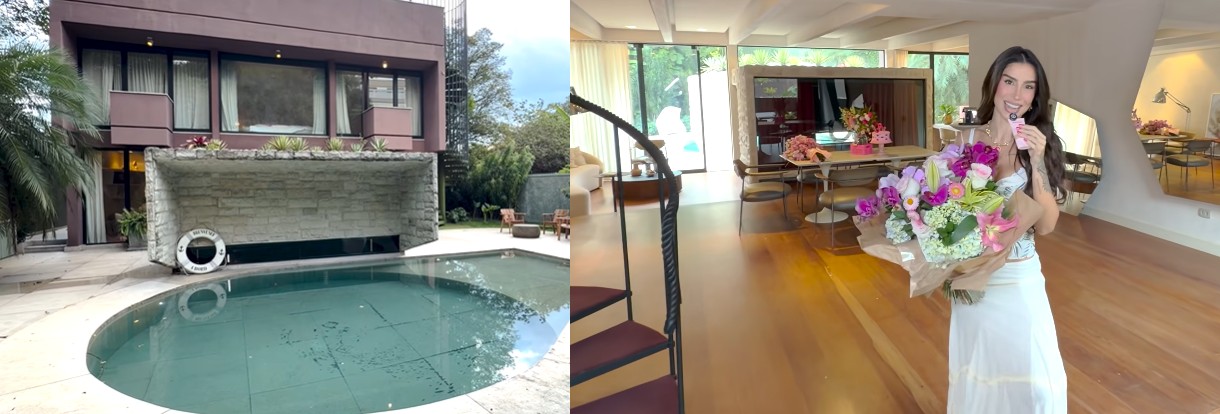 Bianca Andrade conta que comprou nova mansão em São Paulo por causa do filho e prepara reforma do imóvel de três andrade, que tem cinema, sauna, piscina e academia: 'Energia da casa é a minha cara'