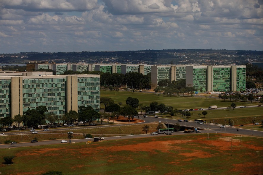 A Esplanada dos Ministérios, em Brasília