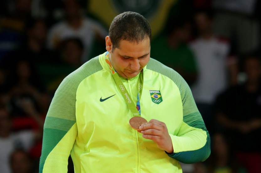 Olimpiadas Rio 2016 - JUDÔ - Homens +100 kg - Rafael Silva, medalha de bronze — Foto: Marcelo Theobald / Extra / Agência O Globo.