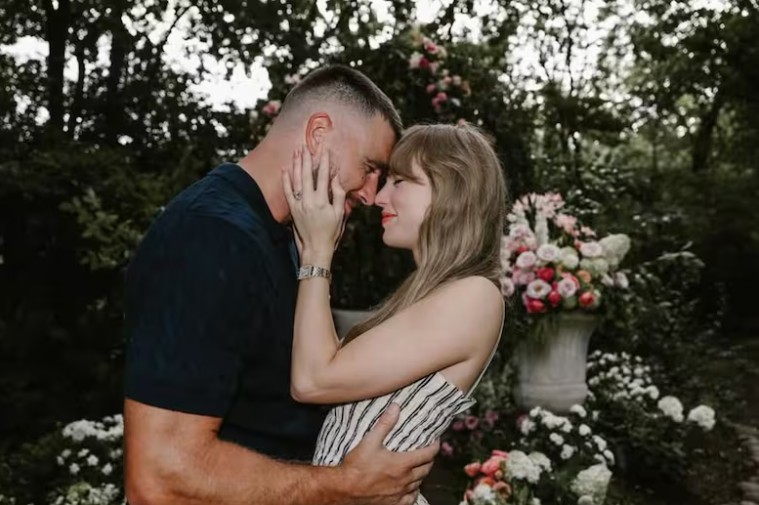 Marca de jeans pega carona com noivado de Taylor Swift e lança 'colab' com Travis Kelce; ações disparam