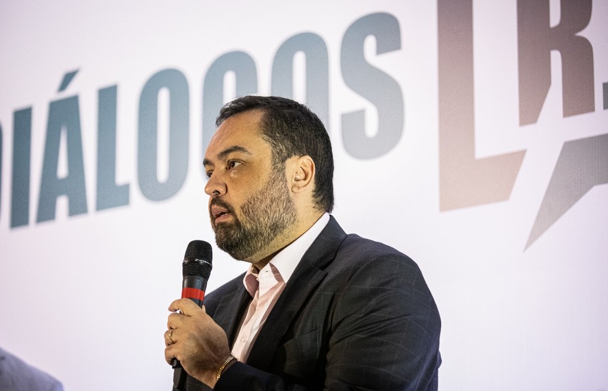Cláudio Castro, governador do Rio, no evento Diálogos RJ, realizado pelo GLOBO