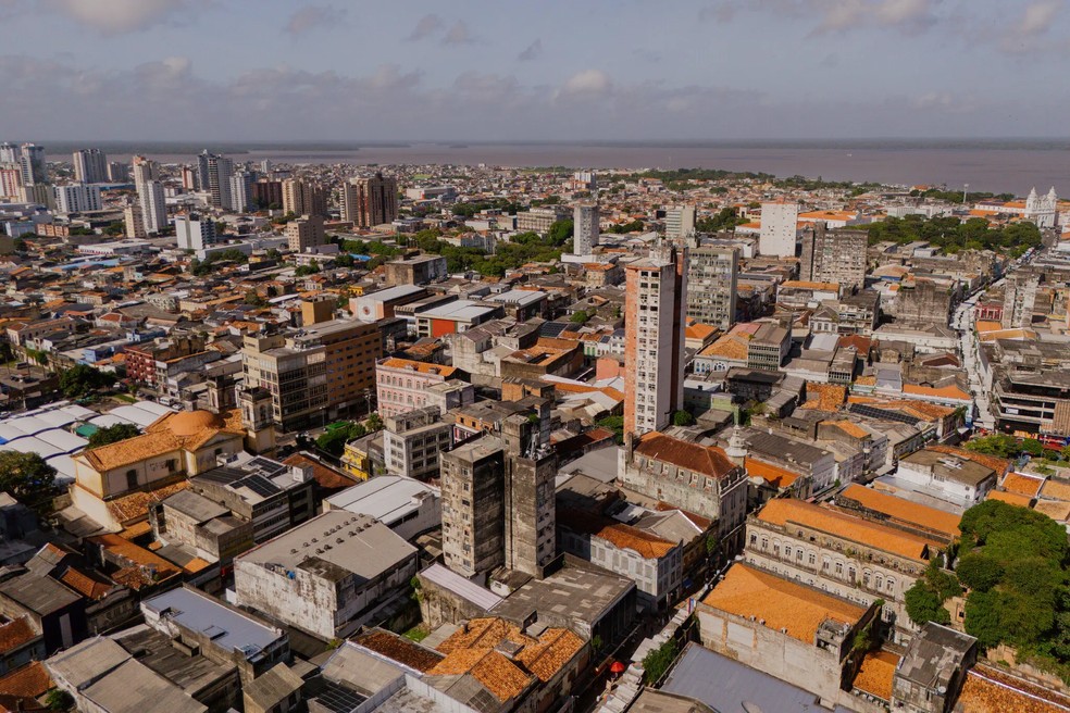 Belém, cidade amazônica do Brasil, que sediará a Cúpula Global do Clima deste ano. São esperados cerca de 50.000 visitantes — Foto: Divulgação