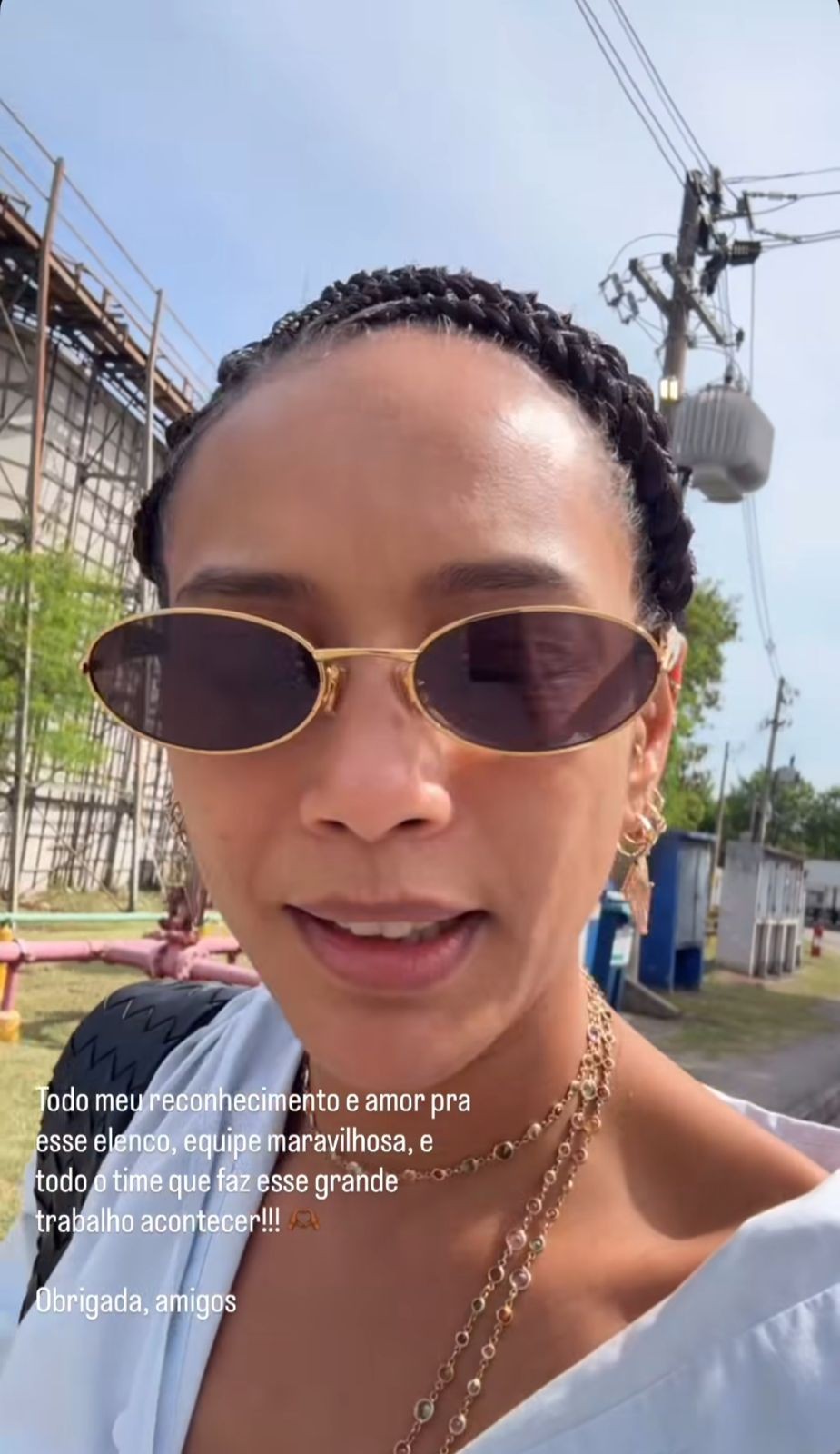 Tais Araujo fala do último dia de gravação 'Vale tudo' — Foto: Reprodução/Instagram