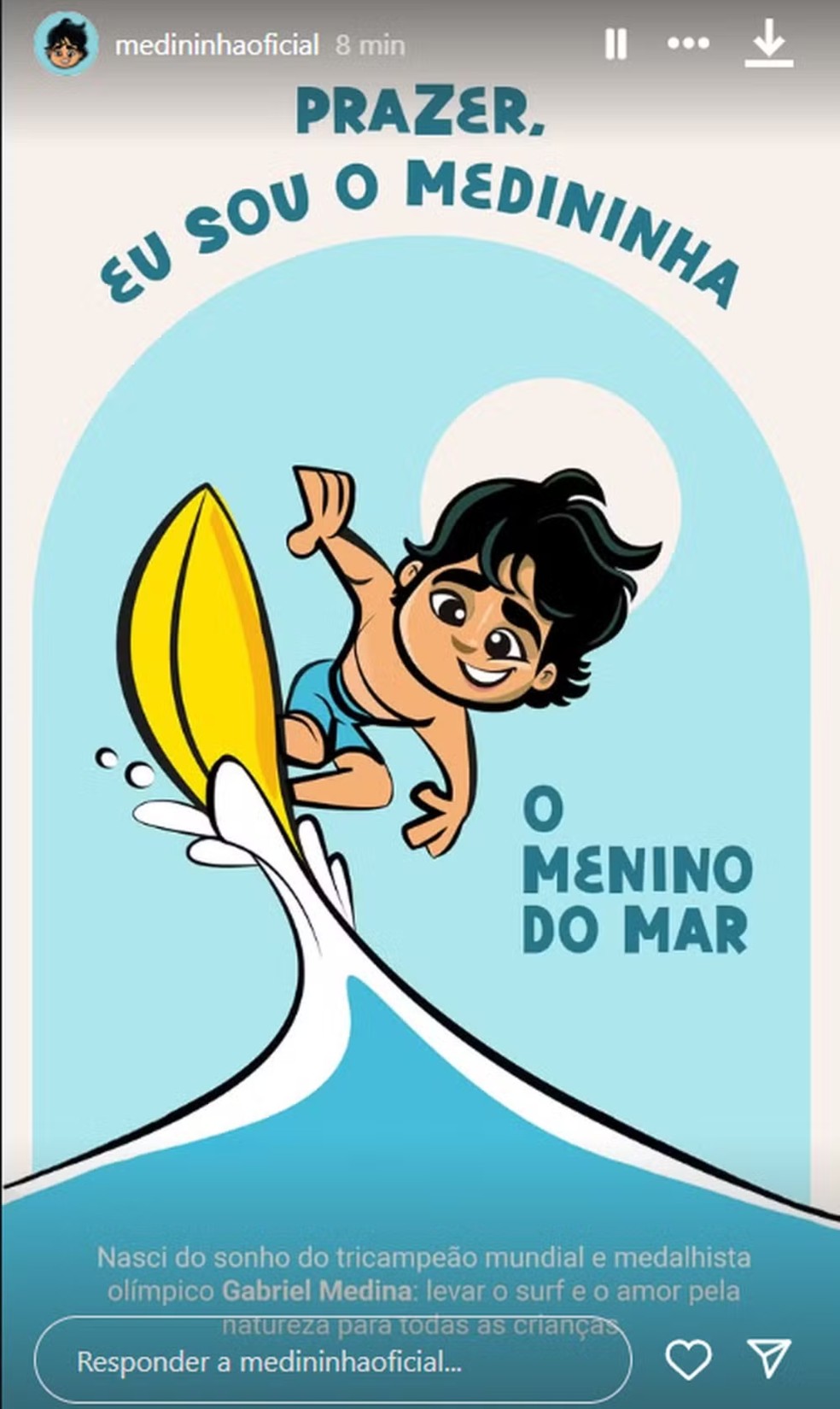 Ap&oacute;s rumores de gravidez, Gabriel Medina esclarece publica&ccedil;&atilde;o e apresenta projeto infantil &mdash; Foto: Reprodu&ccedil;&atilde;o Instagram