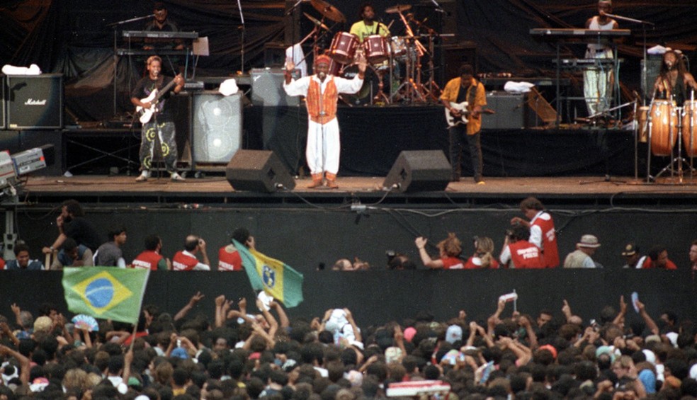 Show de Jimmy Cliff no Rock in Rio em 1991 — Foto: Custódio Coimbra/Agência O GLOBO