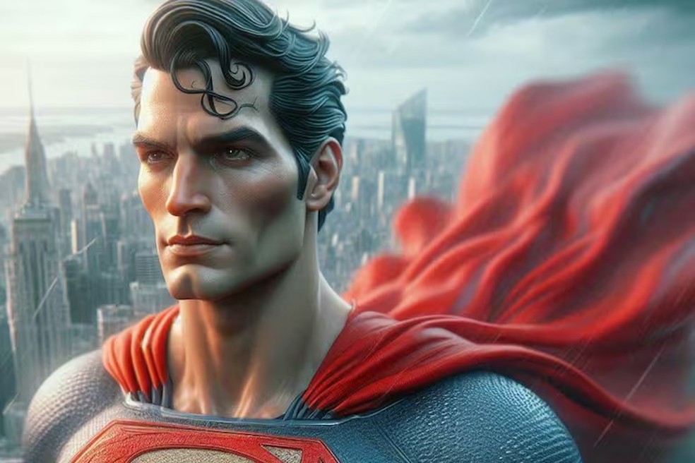 Como seria a aparência do Super-Homem na vida real, segundo a inteligência artificial? — Foto: Reprodução