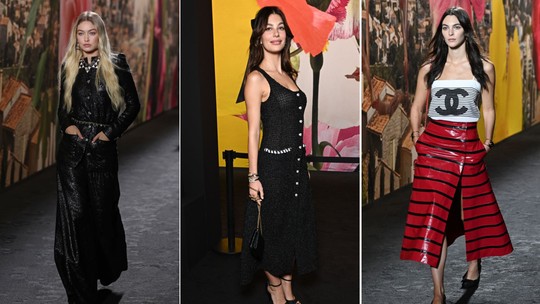Vittoria Ceretti, Gigi Hadid e Camila Morrone: atual e ex-affairs de Leonardo diCaprio se unem em desfile da Chanel