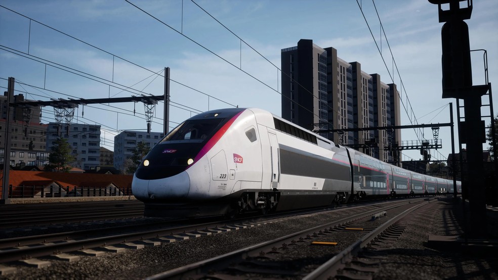 Trem francês corre em velocidade média de 320 km/h — Foto: Reprodução