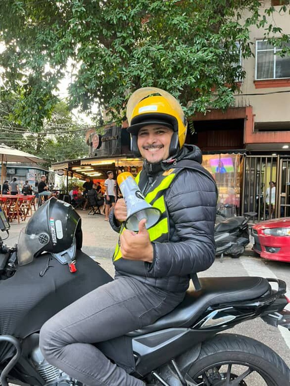 Motorcycle courier and influencer Wagner Constancio – Photo: Personal archive