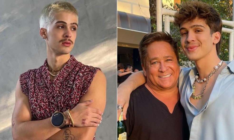 João Guilherme é filho do cantor Leonardo — Foto: Divulgação e Reprodução/Instagram