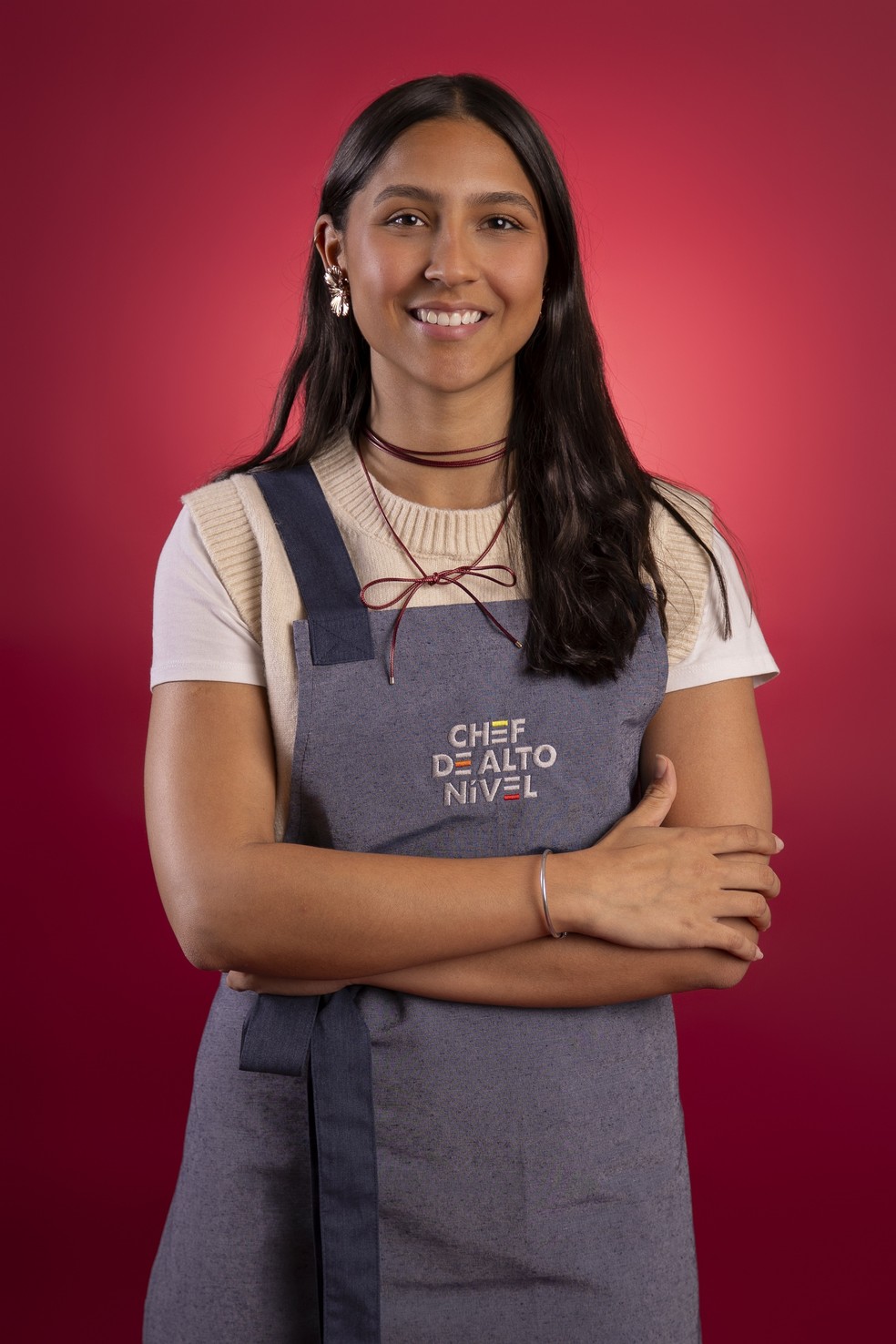 Maria Clara Caldas, participante do reality show 'Chef de alto nível', no grupo 'cozinheiros da internet — Foto: Divulgação/TV Globo/Beto Roma