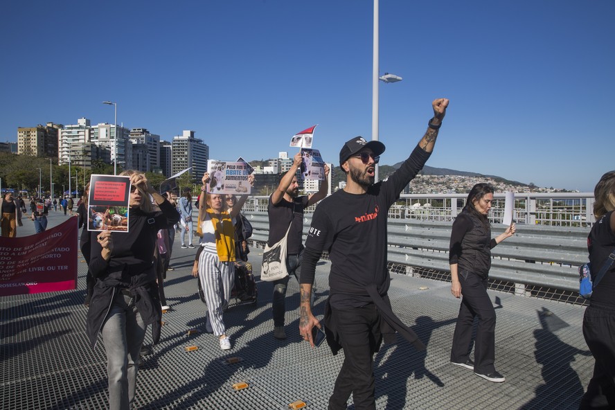 Protesto em Florianópolis: não existe no país uma cadeia de produção de jumentos voltada para abate