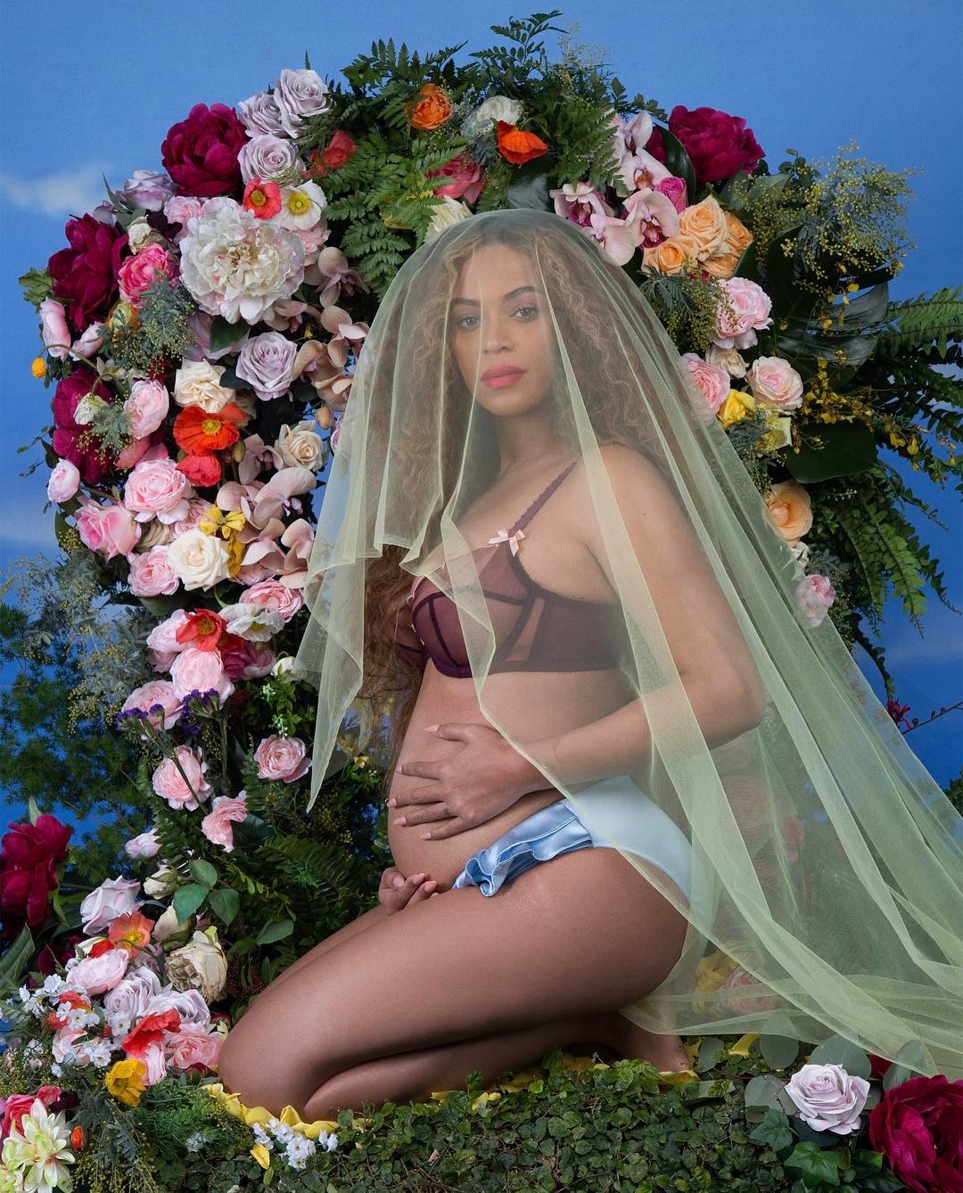 Beyoncé em post no Instagram de 1º de fevereiro de 2017, quando anunciou a gravidez dos gêmeos, Rumi e Sir Carter — Foto: Instagram (@beyonce) / Reprodução