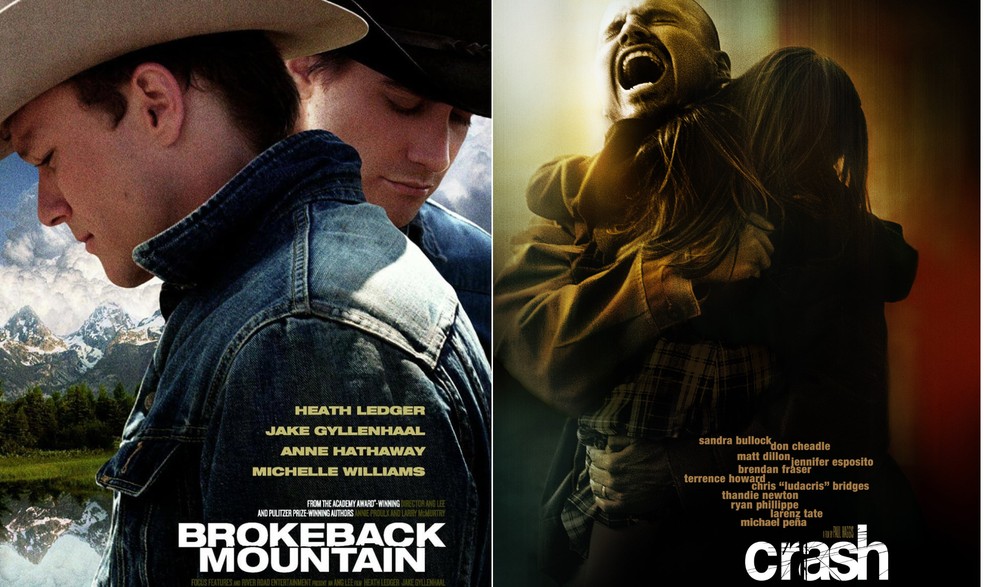 A vitória de Crash - No limite (2005) contra o sucesso O Segredo de Brokeback Mountain (2005) foi uma surpresa no Oscar de 2006 — Foto: IMDB/Divulgação