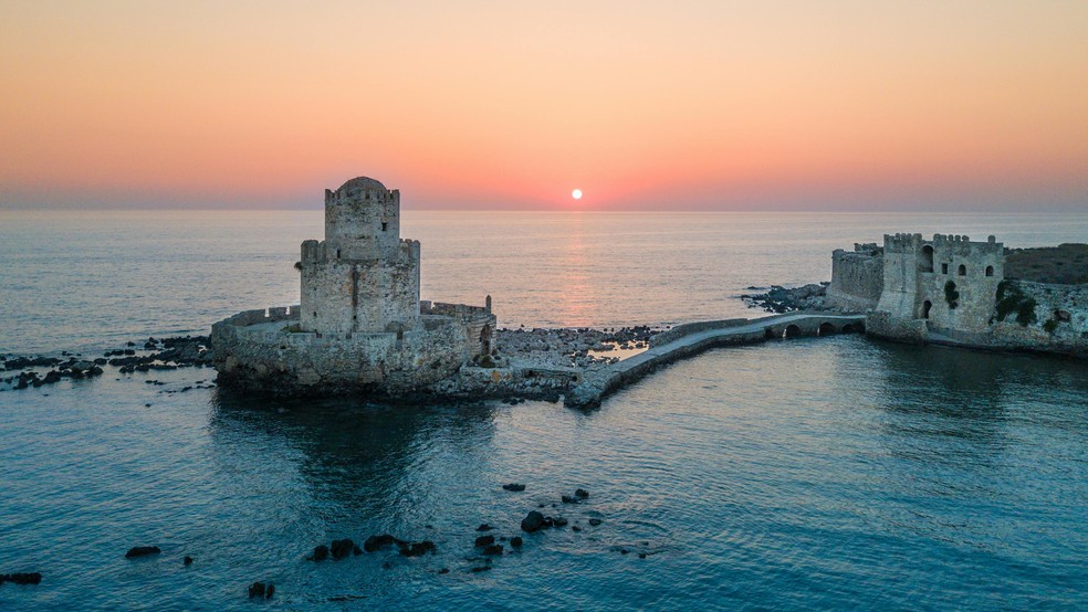 O  castelo Methoni, na região do Peloponeso, na Grécia — Foto: Reprodução/Pexels/chlouk