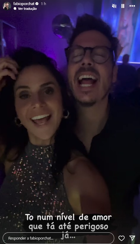 Fabio Porchat declares himself to Priscilla Castello Branco — Photo: Instagram