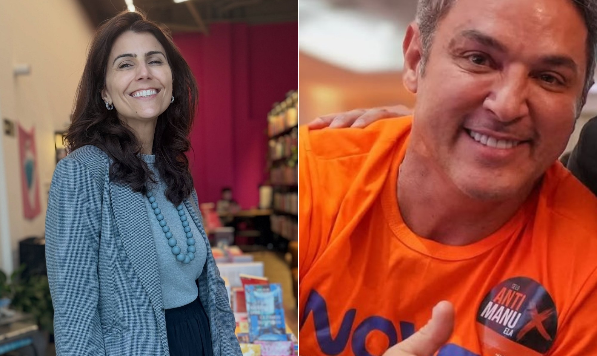 Manuela D’Ávila critica Zucco por uso de adesivo com seu rosto riscado de vermelho: ‘São muitas violências’