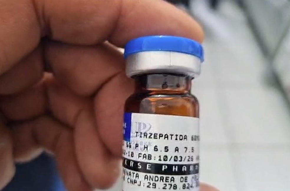 Tirzepatida: substãncia, princípio ativo de medicamentos para emagrecimento, foi encontrada em depósito clandestino na Taquara — Foto: Reprodução