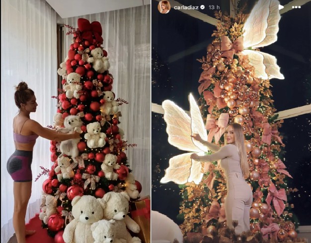 Famosos mostram árvores de Natal com decorações luxuosas e tendências; veja fotos